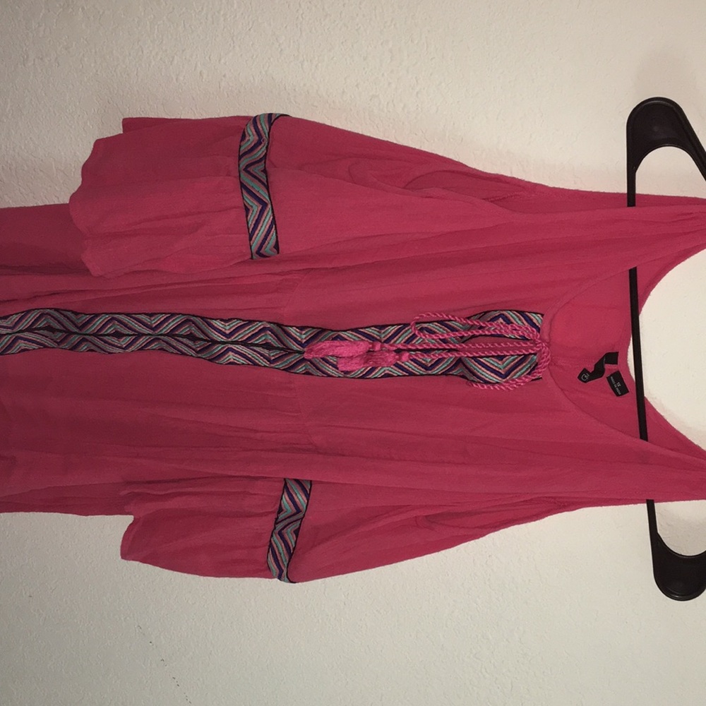 Off shoulder pink top with flare sleeves